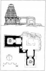 ಬಜಾರ ಬಸಪ್ಪ (ತ್ರಿಕೂಟಾಲಯ)ದೇವಾಲಯದ ತಲವಿನ್ಯಾಸ